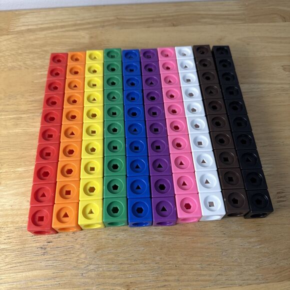 unbranded Other - 100 MathLink Cubes Set - Ages 5+ STEM Educational Toy for Creative Learning